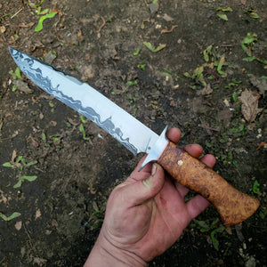 Cannister Damascus Core Stainless San Mai Bowie