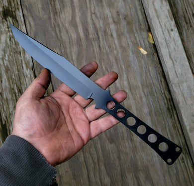 Hollow Ground Bowie with Skeletonized Full Tang