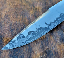 Stainless San Mai Ball Bearing Damascus Core Bowie Knife Raffle