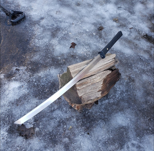 CPM3V katana with kydex Scabbard and Mild Steel Tsuba
