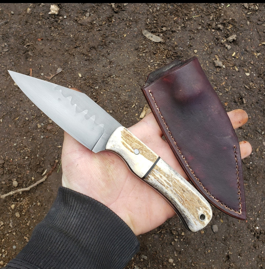 Handmade Seax EDC Hunting Knife in W2 Tool Steel