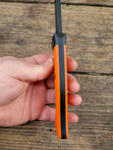 Hunting, EDC, Bushcraft Knife - Handmade in CPM Magnacut with Hunters Orange G10 Handle - Made to Order - 8 to 10 Week Lead Time