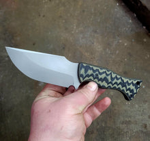 Tactical EDC Knife "Huntress" - Handmade in CPM Magnacut with G10 Handle, Blasted Finish - - Made to Order - 8 to 10 Week Lead Time