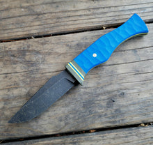 Fallout Themed EDC Knife - Handmade in CPM3V with Vault Tech Color G10 Handle, Stonewashed finish - Made to Order - 8 to 10 Week Lead Time