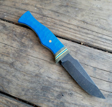 Fallout Themed EDC Knife - Handmade in CPM3V with Vault Tech Color G10 Handle, Stonewashed finish - Made to Order - 8 to 10 Week Lead Time