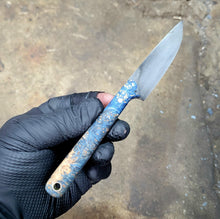 Paring Knife - Handmade Kitchen Knife in 1095 with a Clay Hamon, Maple Burl Handle - No Lead Time - Available to Ship