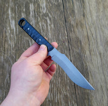 Handmade Big Belly Bushcraft, Hunting, EDC Knife in 80CRV2 with Black G10 Scales - AVAILABLE - No Lead Time