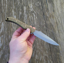 Handmade Bushcraft, Hunting, EDC Knife in 80CRV2 with OD Green Micarta Scales - AVAILABLE - No Lead Time