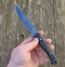 Handmade Bird and Trout, Bushcraft, Hunting, EDC Knife in 80CRV2 with OD Green and Black G10 Scales - AVAILABLE - No Lead Time