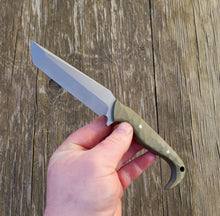 Handmade Tactical EDC Tanto Knife in CPM 3V with OD Green G10 Scales - Available - No Lead Time