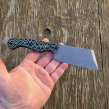 Handmade EDC Cleaver Knife in CPM Magnacut with OD Green and Black G10 Scales and Kydex Sheath Available - Ready to Ship