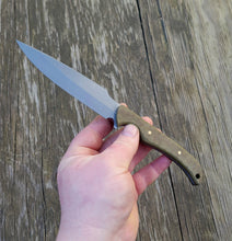 Handmade Bushcraft, Hunting, EDC Knife in 80CRV2 with OD Green Micarta Scales - AVAILABLE - No Lead Time