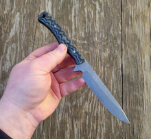 Handmade Bird and Trout, Bushcraft, Hunting, EDC Knife in 80CRV2 with OD Green and Black G10 Scales - AVAILABLE - No Lead Time