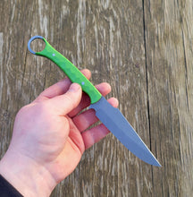 Handmade Bushcraft, Hunting, EDC Knife in 80CRV2 with G10 Scales, Ring Handle - AVAILABLE - No Lead Time