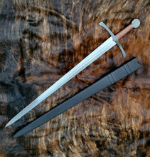 Custom Handforged Type XIV arming Sword in 5160 with Copper Wire Wrapped handle on Wood Core Scabbard - Short Sword - 8 to 10 Week Lead Time