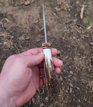 Handmade Bushcraft, EDC, Mini Bowie Knife in CPM Magnacut Includes Black Kydex Sheath - AVAILABLE - No Lead Time