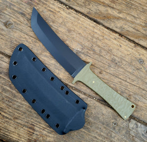 Tactical Tanto Knife Handmade in 52100 with G10 Scales, Cerakote finish - No Lead Time