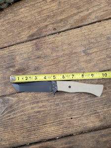 Tactical Tanto Mini Bowie Knife - Handmade in CPM Magnacut with G10 Handle, Cerakote finish