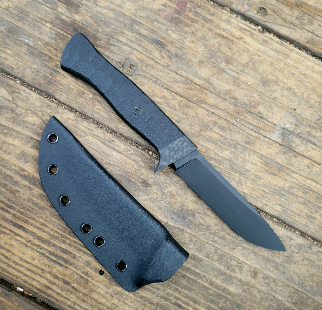 Drop Point Tactical Hidden Tang Knife - Handmade in CPM Magnacut with G10 Handle, Cerakote finish