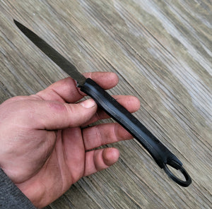 Handmade Tactical Drop Point Ring Handle Knife in 80CRV2 with G10 Scales - No Lead Time - Available to Ship