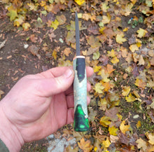 Sloyd Knife for Wood Carving, Bushcraft, EDC Handmade in CPM3V with Dyed Maple Burl and Resin Handle