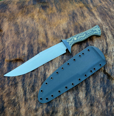 AVAILABLE - Handmade Tactical Bowie Knife in CPM Magnacut