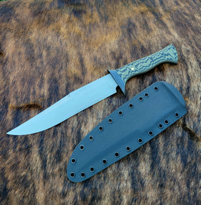 AVAILABLE - Handmade Tactical Bowie Knife in CPM Magnacut