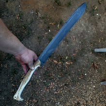 Double Handed Chopper Sword in 80CRV2 with Hamon