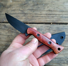 EDC, Hunting Knife - Handmade in CPM3V with Mallee Burl Handle, Cerakote Finish - Made to Order - 8 to 10 Week Lead Time