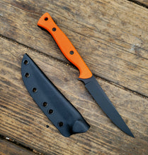 Bird and Trout EDC Knife - Handmade in CPM Magnacut with Hunters Orange G1 Handle, Cerakote finish