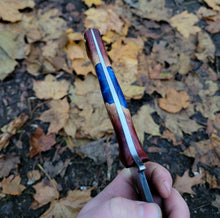 Large Camp Knife - Bowie - Chopper - Handmade in 1095 with Malle Burl and Resin Handle