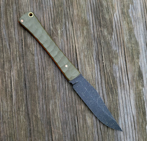 Handmade Tactical Coffin Handle Seax Knife in 80CRV2 with G10 Scales - No Lead Time - Available to Ship