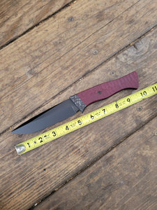 Drop Point Tactical Knife - Handmade in CPM3V with Micarta Scales, Cerakote finish