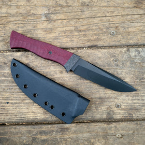 Drop Point Tactical Knife - Handmade in CPM3V with Micarta Scales, Cerakote finish