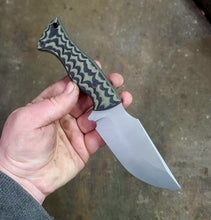 Tactical EDC Knife "Huntress" - Handmade in CPM Magnacut with G10 Handle, Blasted Finish