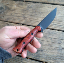 EDC, Hunting Knife - Handmade in CPM3V with Mallee Burl Handle, Cerakote Finish - Made to Order - 8 to 10 Week Lead Time