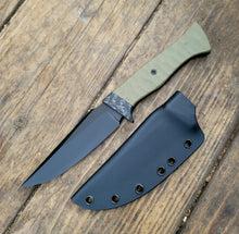 Tactical Drop Point Mini Bowie Knife - Handmade in CPM3V with G10 Handle, Cerakote finish
