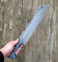 Chopper Cleaver Knife "FreightTrain" - Handmade in CPM Cru Wear with G10 Handle - Acid Washed Finish- No Lead Time - Available to Ship