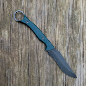 Handmade Tactical Recurve Ring Handle Knife in 80CRV2 with G10 Scales - No Lead Time - Available to Ship
