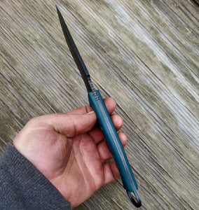 Handmade Tactical Recurve Ring Handle Knife in 80CRV2 with G10 Scales - No Lead Time - Available to Ship