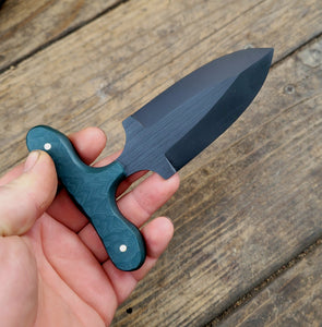 Tactical EDC Pocket Dagger - Handmade in 52100 with G10 Scales, Cerakote finish
