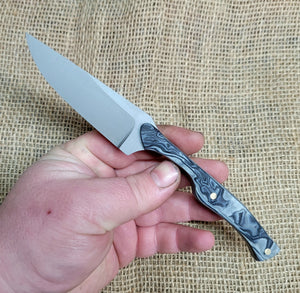 Handmade Tactical Utility Knife in CPM Magnacut with Shredded G10 Scales