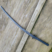 Handforged Tactical Katana in CPM3V or 5160 Handmade Sword with Mild Steel Habaki and Tsuba - Black Kydex Scabbard - 8 to 10 Week Lead Time
