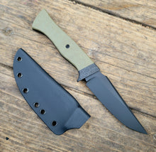 Tactical Drop Point Mini Bowie Knife - Handmade in CPM3V with G10 Handle, Cerakote finish