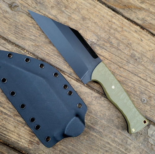 Tactical Seax Knife Handmade in CPM Magnacut with G10 Scales, Cerakote finish
