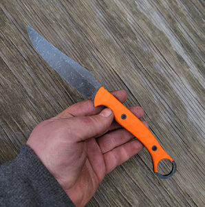 Handmade Tactical Clip Point Ring Handle Knife in 80CRV2 with G10 Scales - No Lead Time - Available to Ship