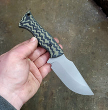 Tactical EDC Knife "Huntress" - Handmade in CPM Magnacut with G10 Handle, Blasted Finish