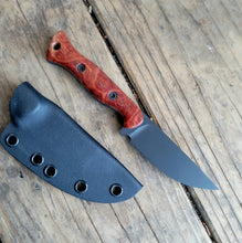 EDC, Hunting Knife - Handmade in CPM3V with Mallee Burl Handle, Cerakote Finish - Made to Order - 8 to 10 Week Lead Time