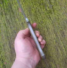 Handmade Seax Camp Knife "Agnar"  in 52100 with OD Green G10 Scales - AVAILABLE - Ready to Ship