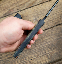 Tactical Tanto Mini Bowie Knife - Handmade in CPM3V with Burl Micarta Handle, Cerakote finish